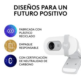 Logitech Webcam Brio 100 Blanco Full HD 1080p USB Plug and Play con Tapa de Privacidad Integrada