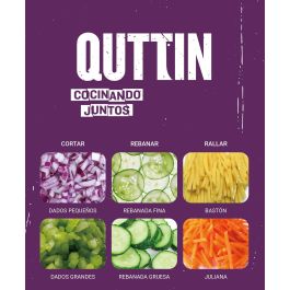 Quttin Cortador de Verduras 4 en 1, 14.5x14.5x33 cm, 735 g (6 Unidades)