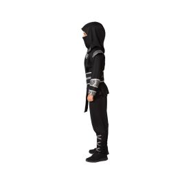 Disfraz Ninja Negro Infantil 3-4 Años, Set Completo con Máscara, Camiseta, Cinturón y Pantalón de Poliéster Disfraz Ninja Negro Infantil 3-4 Años, Set Completo con Máscara, Camiseta, Cinturón y Pantalón de Poliéster