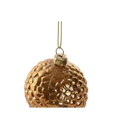 DKD Home Decor Decoración Colgante de Navidad Tipo Bellota Tradicional Dorado PVC - Pack 12 Unidades - 6x7.8x6 cm