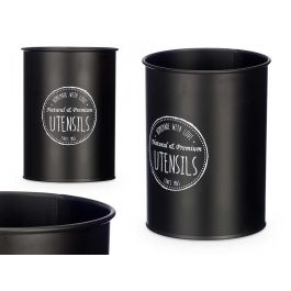 Portautensilios Kinvara Acero Negro 13x17x13 cm (12 Unidades) Precio: 37.89999994. SKU: B1K4JAGDGZ
