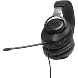 JBL Harman Quantum 100 Auriculares Gaming Over-Ear con Micrófono Extraíble, Sonido Envolvente, Negro