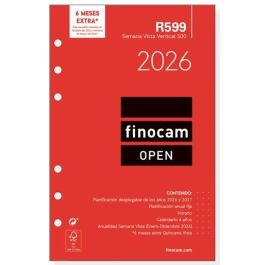 Finocam R599 500 Recambio Agenda Anual Anillas Open 2026 Quincena Vista 117x181 mm para una óptima organización personal Precio: 5.50000055. SKU: B1F84SCT26