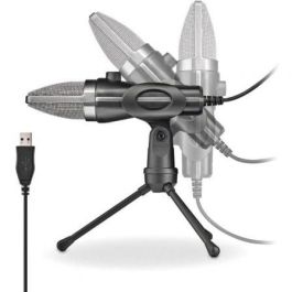 NGS MS120USB Micrófono USB con Soporte Trípode para Streaming, Podcast y Locución. Compatible con PS4, PS5 y PC. Patrón Cardioide. NGS MS120USB Micrófono USB con Soporte Trípode para Streaming, Podcast y Locución. Compatible con PS4, PS5 y PC. Patrón Cardioide.