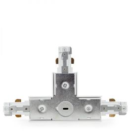 Conector T para Carril Bifásico Focos LED Blanco