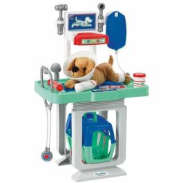 Ecoiffier 1908 Centro veterinario con mesa de exploración, bañera, ducha, escáner y peluche para niños +18 meses
