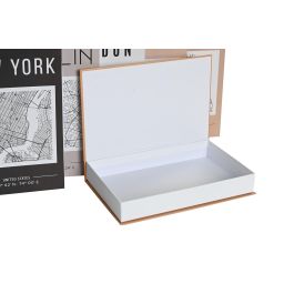 DKD Home Decor Caja Libro Basicos Multicolor Carton 26.5 x 17 x 4.2 cm (6 Unidades)