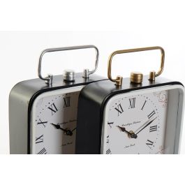 Reloj Sobremesa Chic DKD Home Decor Azul Negro 7 x 27 x 19 cm (2 Unidades) Reloj Sobremesa Chic DKD Home Decor Azul Negro 7 x 27 x 19 cm (2 Unidades)