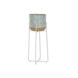 DKD Home Decor Macetero Alto Cuadrado de Metal Urban Bicolor para Plantas y Decoración del Hogar - 35x35x91 cm
