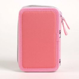 Cerdá Estuche Plumier Escolar con Accesorios Giotto Hello Kitty Rosa 12.5x6.5x19.5 cm para niños +3 años