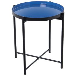 Mesa auxiliar Alexandra House Living Azul Negro 50 x 52 x 50 cm Precio: 104.49999956. SKU: B15M74XKTR