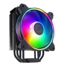Cooler Master Hyper 212 Halo Black Refrigerador de aire para procesador, Negro, RR-S4KK-20PA-R1, 4 tubos disipadores, LED Multi, PWM, soporte LGA/AM4/AM5 Cooler Master Hyper 212 Halo Black Refrigerador de aire para procesador, Negro, RR-S4KK-20PA-R1, 4 tubos disipadores, LED Multi, PWM, soporte LGA/AM4/AM5