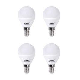 Panasonic-Panalight LDGHV5L27CFE142EPL-ECO Lámpara LED Esférica Frost E14 4W 2700K Pack de 4