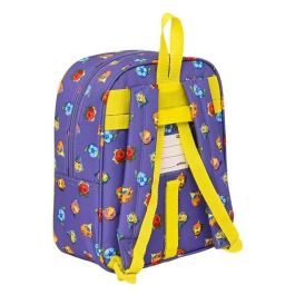 Mochila Escolar SuperThings Guardians of Kazoom Amarillo Morado 22 x 27 x 10 cm