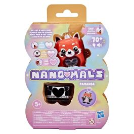 Hasbro HASG2215ES0 Nano-mals Pamanda, el panda rojo, compañero electrónico interactivo con más de 70 reacciones, para niños a partir de 5 años