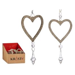 Adorno Navideño Corazón Champagne Krist+ 9x16x2 cm (48 Unidades) Precio: 50.69000002. SKU: B1CYX679GM