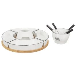 Cook Concept Fondue Bistrot para 4 personas con 4 pinchos, 4 bols y bandeja de bambú