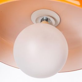 Lámpara Techo Naranja Metal-Cristal 25 X 25 X 23 cm