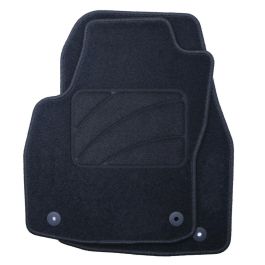 Car Lux OCCOP0008 Juego de Alfombrillas a Medida Opel Astra H Twintop Cabrio 2006-2011 Velour Antideslizante Emblema Bordado Anclajes Originales