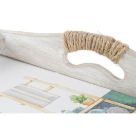 DKD Home Decor Bandeja Verde Beige Mdf 30 x 6 x 40 cm Set de 2