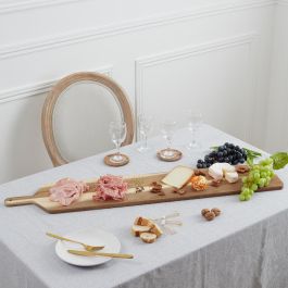 Home Deco Factory Tabla de Servir de Acacia 1 Metro con Mango para Tapas y Aperitivos 100x20 cm Home Deco Factory Tabla de Servir de Acacia 1 Metro con Mango para Tapas y Aperitivos 100x20 cm