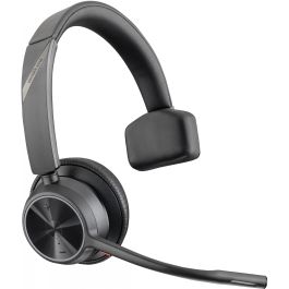 Poly 77Y92AA Auricular Inalámbrico Monoaural Voyager 4310 con Micrófono, Bluetooth, BT700, Base de Carga, Negro, 24h Batería