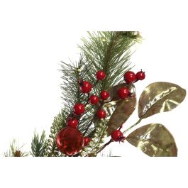 DKD Home Decor Guirnalda de Navidad Tradicional Verde y Rojo con 40 luces LED, 150 cm de Largo, Funciona con Pilas AA - Pack de 2 Unidades