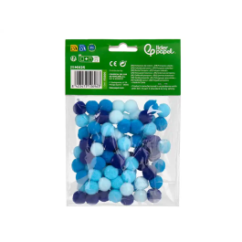 Liderpapel Pompones 1,5 cm Tonalidades Azules Manualidades Bolsa 80 Unidades