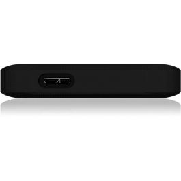 ICY BOX IB-233U3-B Carcasa Externa para Disco Duro/SSD SATA de 2.5" USB-A 3.0 con Funda de Silicona Negra