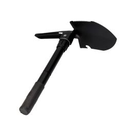 Benson Mini pala plegable multifuncional de acero negro 9,5x41,5cm