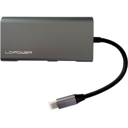 LC-Power LC-HUB-C-MULTI-5 Hub USB-C a 3xUSB-A/USB-C/HDMI/LAN/Lector de Tarjetas SD/MicroSD 100W, 5 Gbit/s