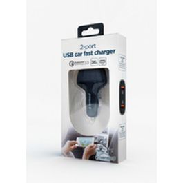 Cargador de Pared GEMBIRD TA-U2QC3-CAR-01 Negro Cargador de Pared GEMBIRD TA-U2QC3-CAR-01 Negro