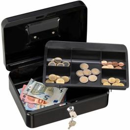 Burg Wachter Money 5025 Black Caja para Monedas con Apertura con Llave, Acero Negro