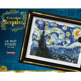 Lansay LAN3181860203446 Kit de Ocio Creativo Colección Lentejuelas La Noche Estrellada Van Gogh a partir de 14 años