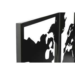 DKD Home Decor Decoracion Pared Vintage Negro Metal Set de 3 (2 Unidades) 2 x 60 x 90 cm