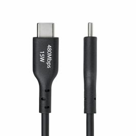 Cable USB A a USB-C Startech USB2AC1MNC Negro