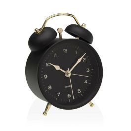 Reloj-Despertador Versa Negro Metal 5,4 x 13,5 x 9,7 cm Reloj-Despertador Versa Negro Metal 5,4 x 13,5 x 9,7 cm
