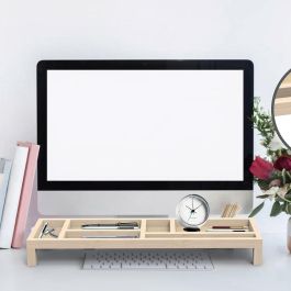 Home Deco Factory Bandeja Organizador Escritorio Natural 52x15x6 cm