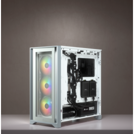 Corsair 4000X RGB Torre Midi ATX Blanca para PC Gaming con Ventana de Cristal Templado