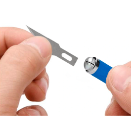 Q-connect Repuesto Bisturí Compatible KF00289 Blister 5 Unidades Cuchillas Acero 6mm