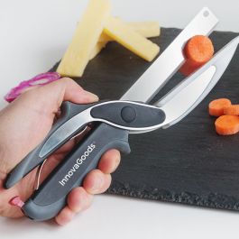 Cuchillo-Tijera con Mini Tabla de Cortar Integrada Scible InnovaGoods