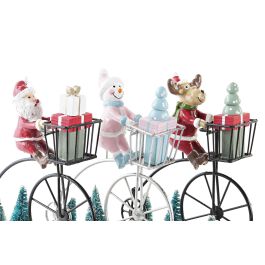 DKD Home Decor Figura Navidad Tradicional Surtida Metal y MDF Colores Rojo Rosa Verde Marrón 16x13x4 cm (Pack 6 Unidades)