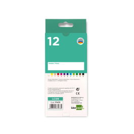 Liderpapel Lápices de Colores Acuarelables Caja de 12 Unidades Colores Surtidos