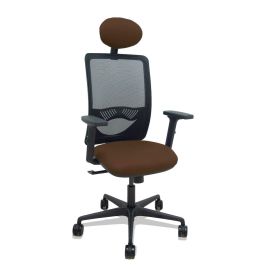 PIQUERAS Y CRESPO Silla Zulema sincro malla negra asiento bali marron oscuro brazos 2D ruedas 65mm cabecero Precio: 205.89000025. SKU: B1DBNXAYJ6