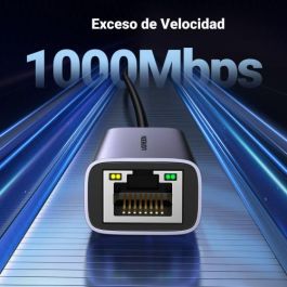 UGREEN Adaptador USB-C 3.1 Gen1 a Gigabit Ethernet 1000Mbps para PC/Portátil – Plata
