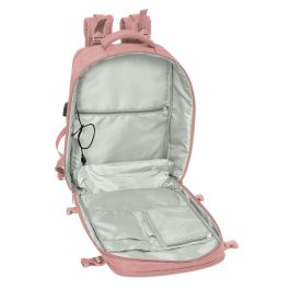 Safta Mochila de Viaje Cabina para Portátil 15,6'' Rosa 29x44x19 cm