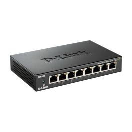 D-Link DGS-108GL Switch Gigabit Ethernet de 8 Puertos 10 Gbps, Carcasa Metálica Compacta, Silencioso, Eficiencia Energética
