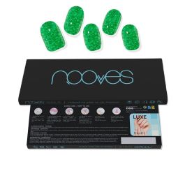 Nooves Láminas de Uñas de Gel Jade Glitter Glam Verde 20 Unidades