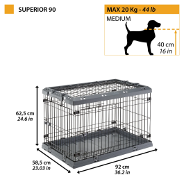 Ferplast Jaula Perro Superior 90 92 x 58,5 x h 62,5 cm Precio: 113.95000034. SKU: B156GB88DL