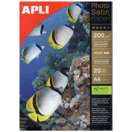 Papel Fotográfico Apli PhotoSatin Paper 04453/ DIN A4/ 200g/ 20 Hojas/ Semi Brillante Precio: 14.49999991. SKU: B17K6CHWXR